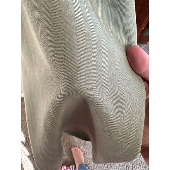 Jamaica Bay Petite Women’s Cropped Elastic Waist Pants Sage Green Rayon Blend PM - Picture 7 of 8